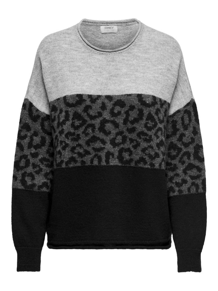 Strickpullover in Light Grey Melange 1