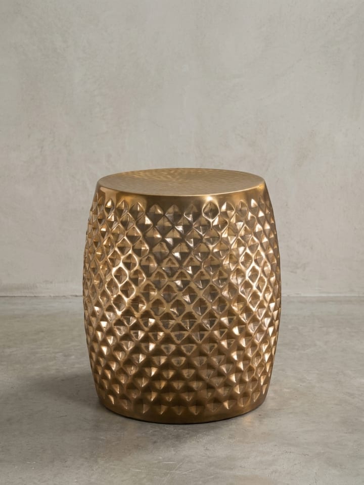 Beistelltisch 32x42x32 cm Aluminium Anstelltisch Orientalisch