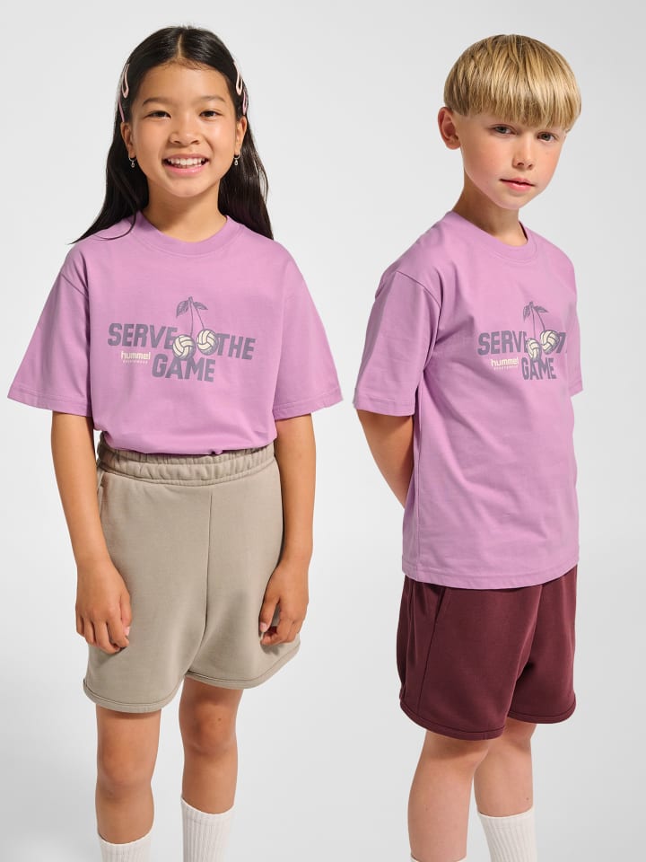 T-Shirt Hmljr Loose Kinder in SMOKY GRAPE