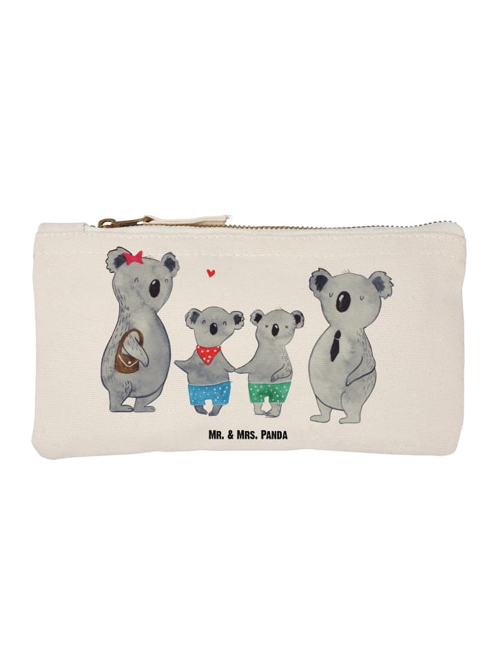 Schminktasche Koala Familie zwei ohne Spruch in Weiß