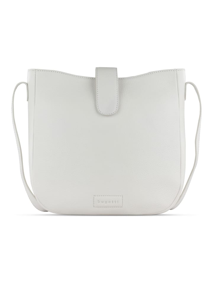 Elsa Umhängetasche Leder 30 cm weiß