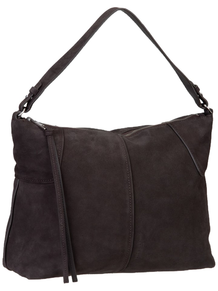 Handtasche Mila Hydro Suede in Deep Soil