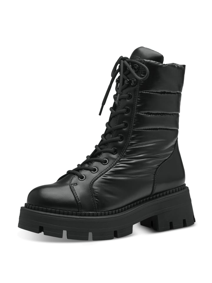 Schnürstiefel in schwarz