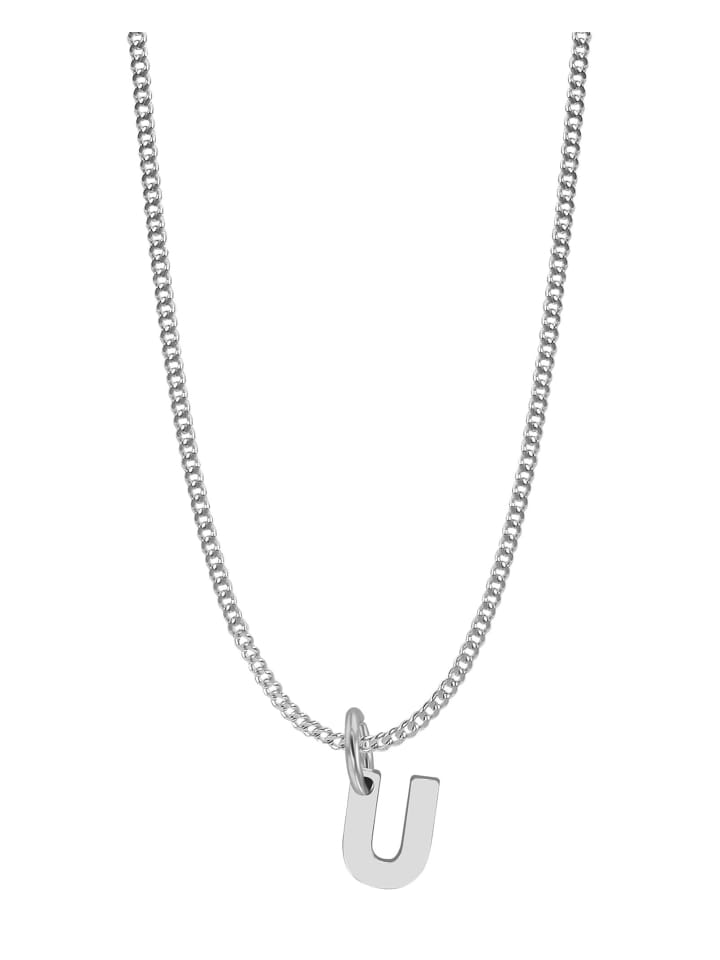 Unisex Anhänger – Buchstabe N Buchstabenanhänger aus 925 Silber in silber
