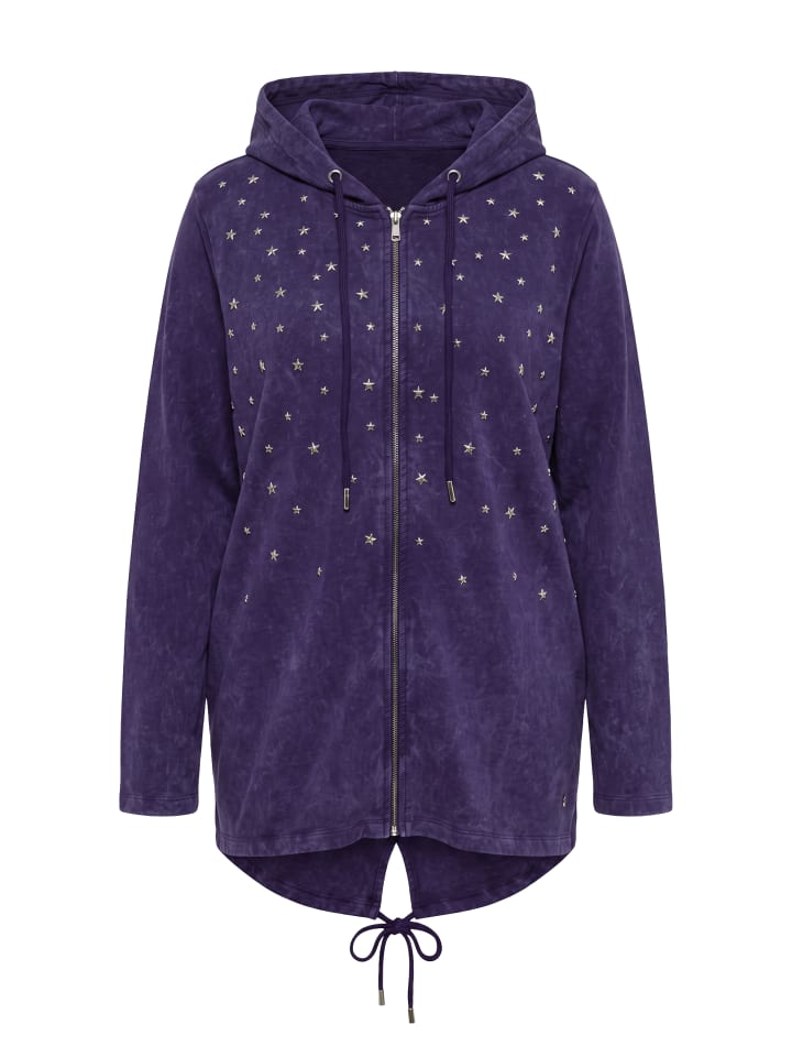 Sweatjacke in schwarze Johannisbeere