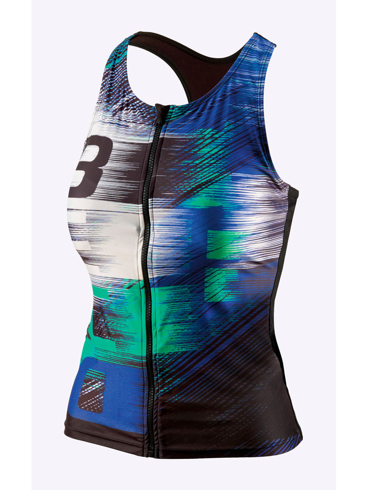 Tankini Schwimm Oberteil BEsuit Racerback in grün-schwarz