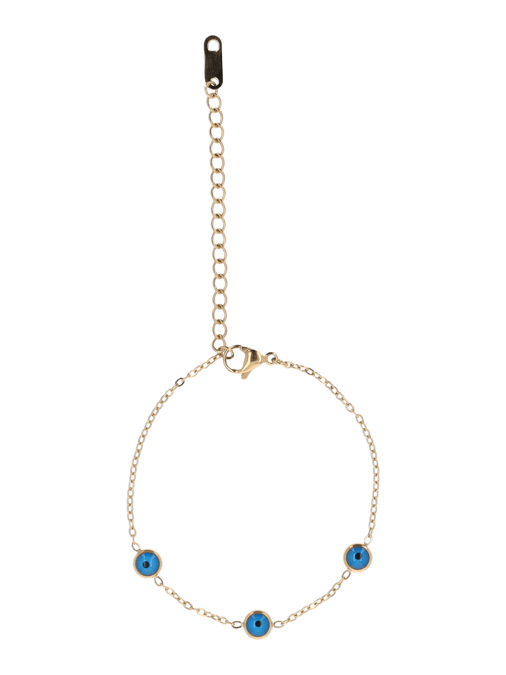 Women Chain Bracelet in Gold Blue