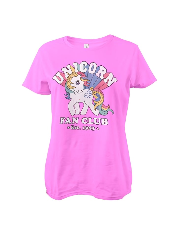 Shirt "Unicorn Fan Club Girly Tee" in Rosa