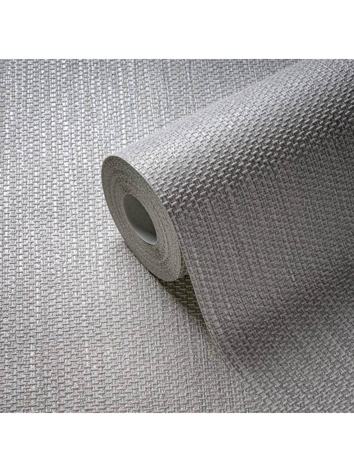 Tapete Natural Weave in Weiß