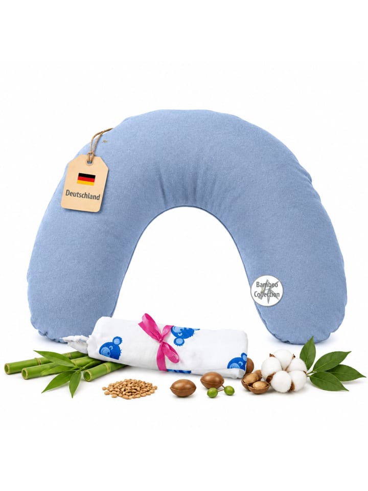 Nackenkissen mittel TOP in Melange Blau-Grau
