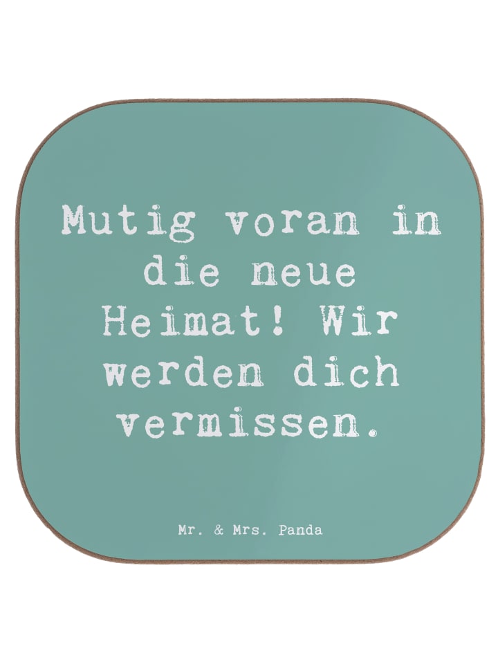 Untersetzer Spruch Umzug in eine neue Stadt mit... in Meeresbrise