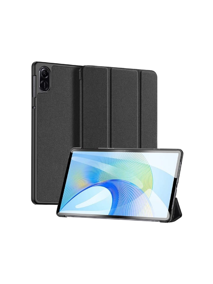 Dux Ducis Buch Tasche Hartschale mit Smart Sleep Standfunktion in Schwarz