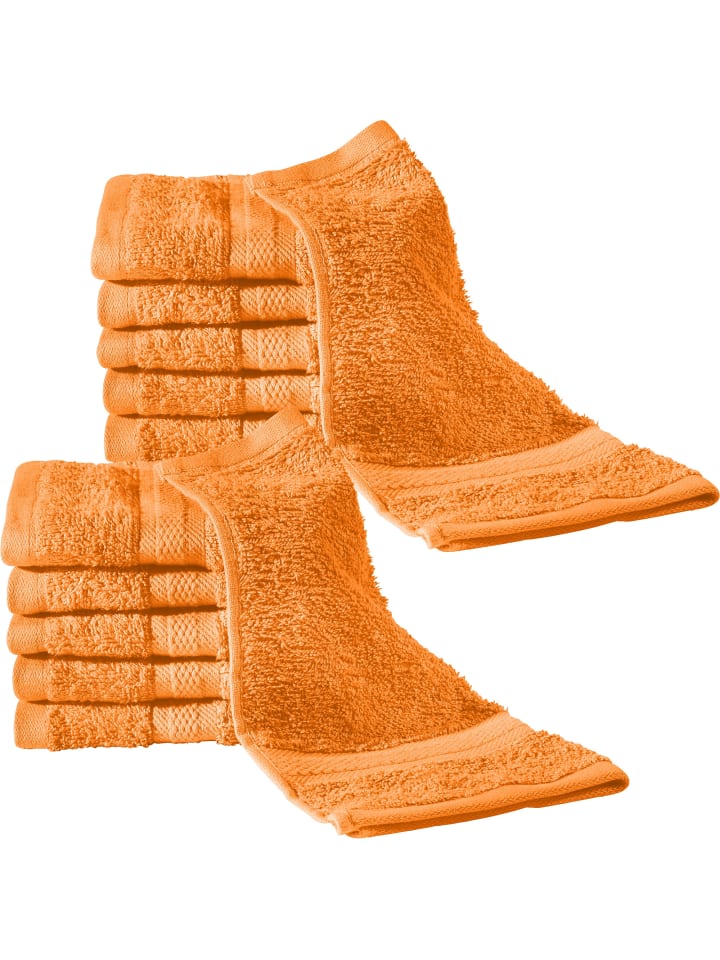 Frottier Seiftuch 12er-Pack Chicago in orange
