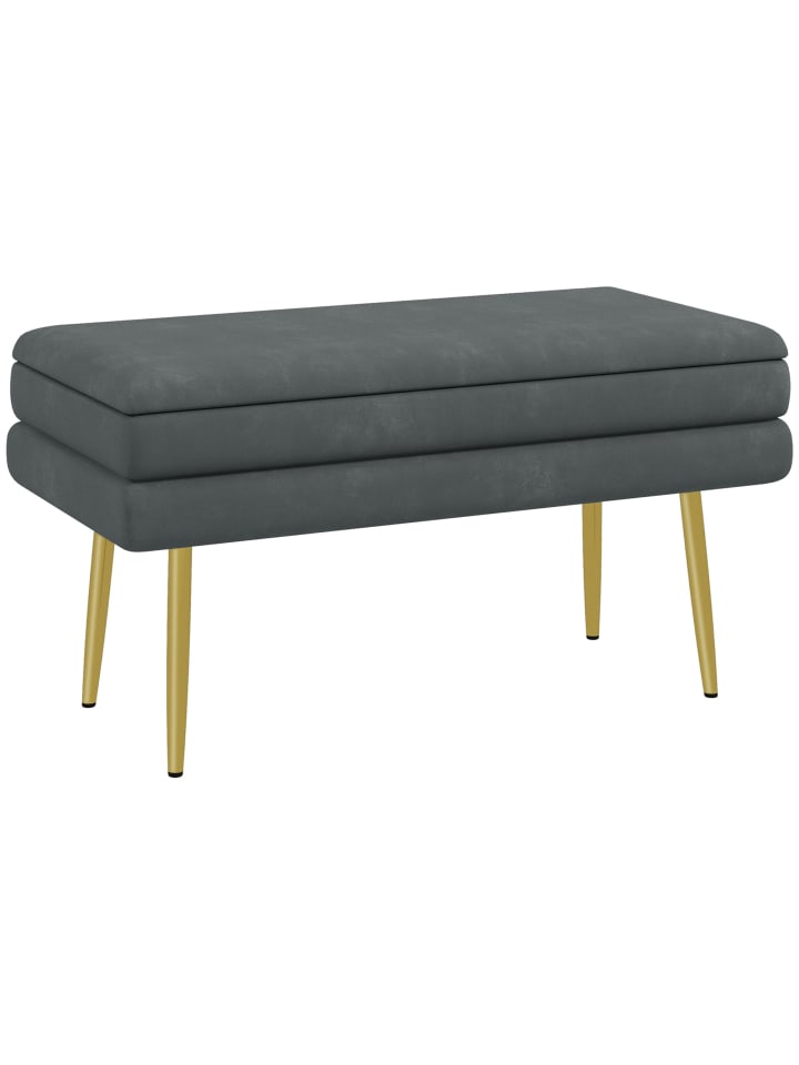 Sitzbank in Dunkelgrau 79,5L x 37,5B x 43H cm