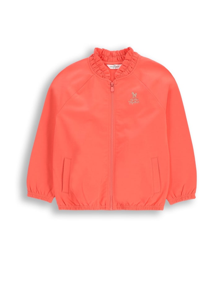 Reißverschlussjacke in korallenrot