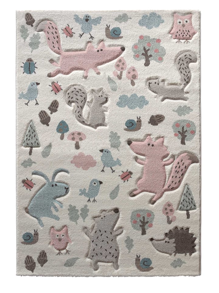 Teppich "Forest" in Weiß/Pastellblau/Pastellgrün/Taupe (Farbcode SK-21965-063)
