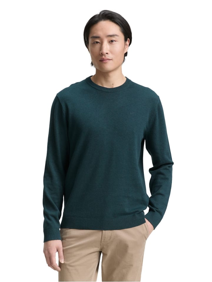 Pullover BASIC CREWNECK KNIT in Grün