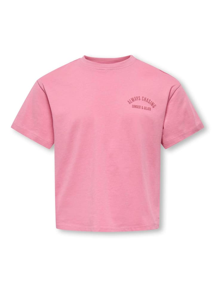 T-Shirt Kurzarm mit Rückenprint KOGVILLA Print in cashmere rose