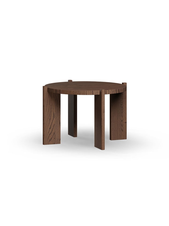 Couchtisch Travertino Wildeiche Tabak 66 / 66 / 42cm
