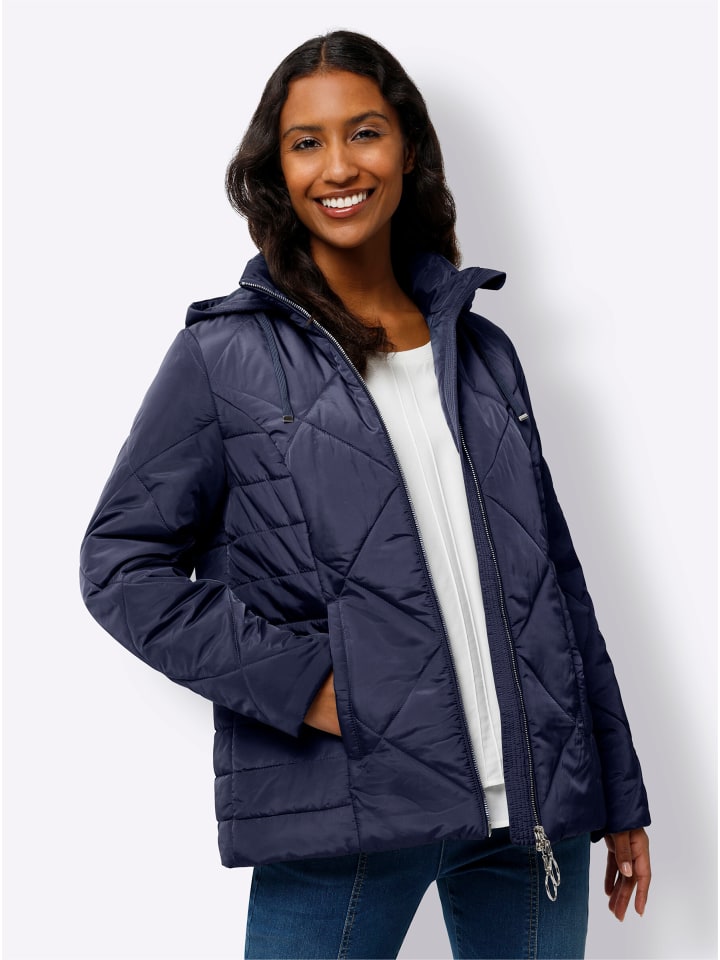 Steppjacke in marine