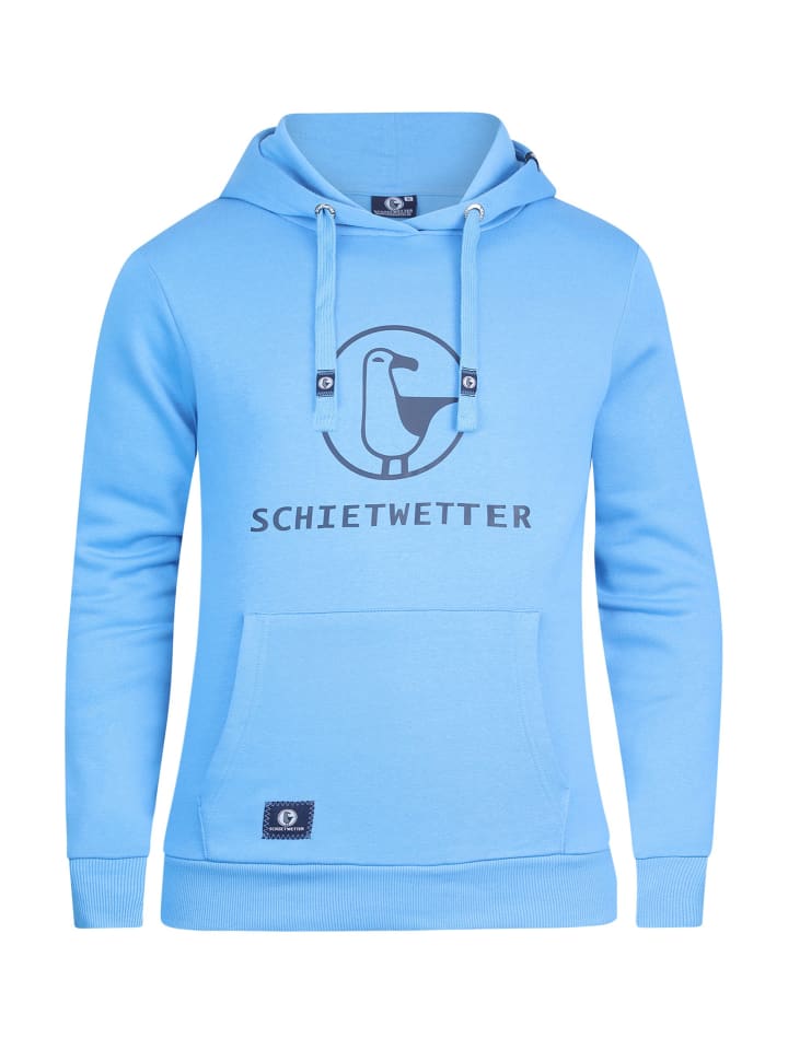 Kapuzenpullover "Schietwetter" in jeans-navy