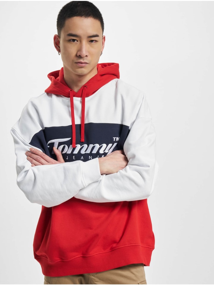 Hoodie in crimson/multi bunt0