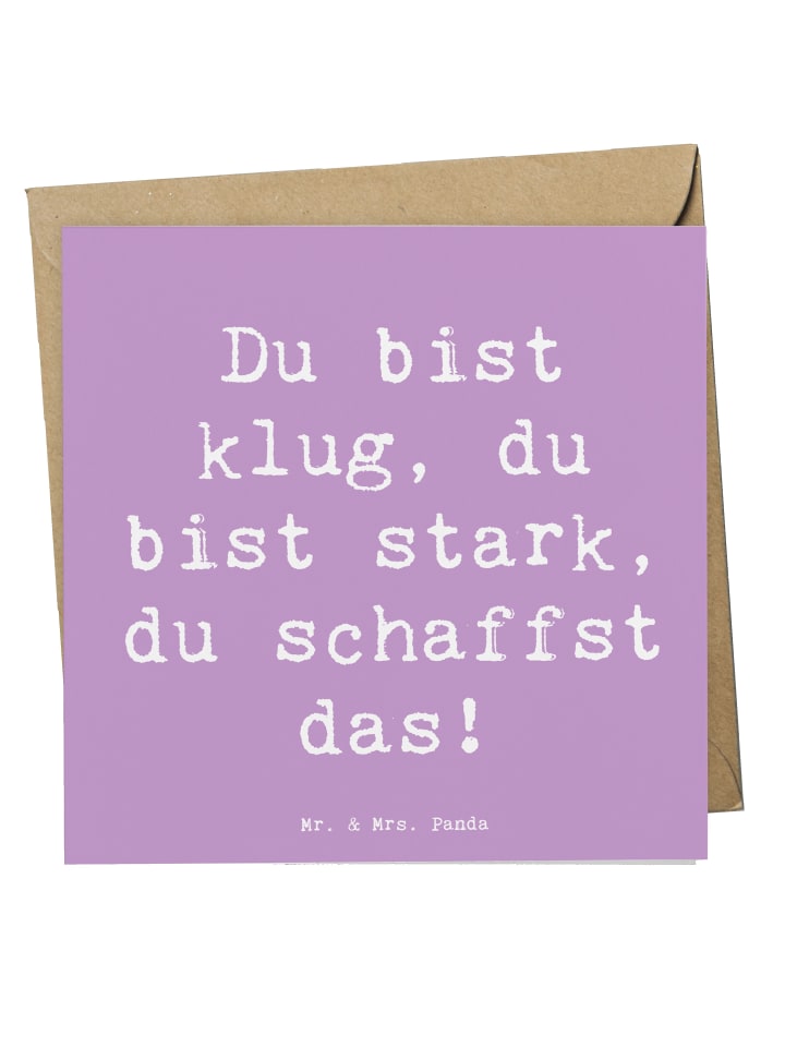 Glückwunschkarte Spruch Erster Schultag Motivat... in Lavendeltraum