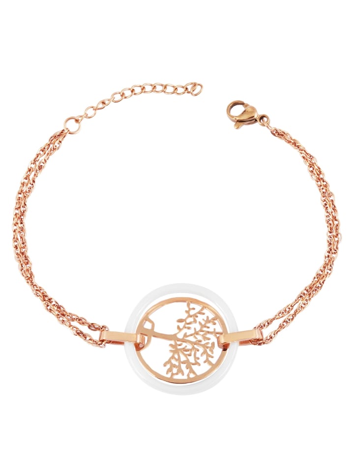 Damen Armband – Lebensbaum aus Edelstahl 16 cm in gold