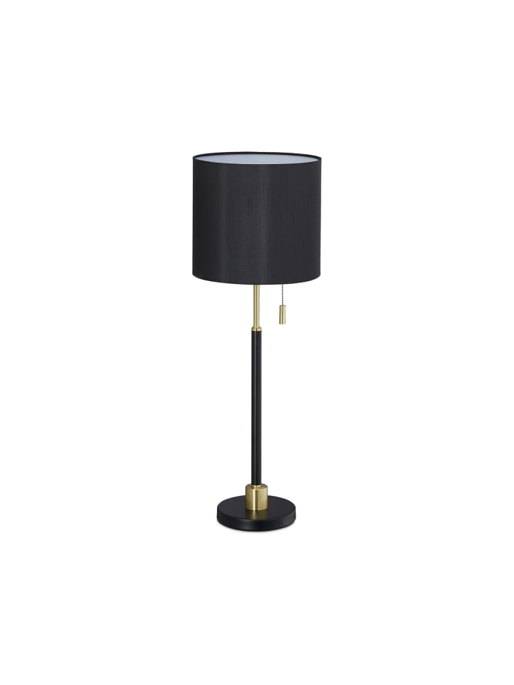 Tischlampe in Schwarz/Gold - (H)69 cm