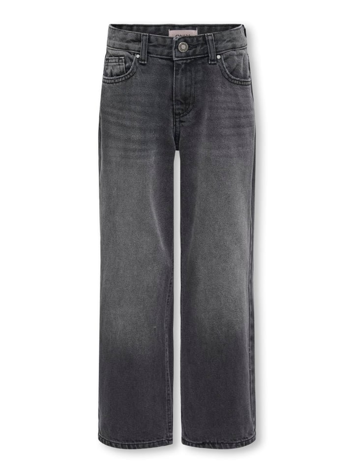 Wide-Fit-Jeans Mittlere Taille Kogella in washed black