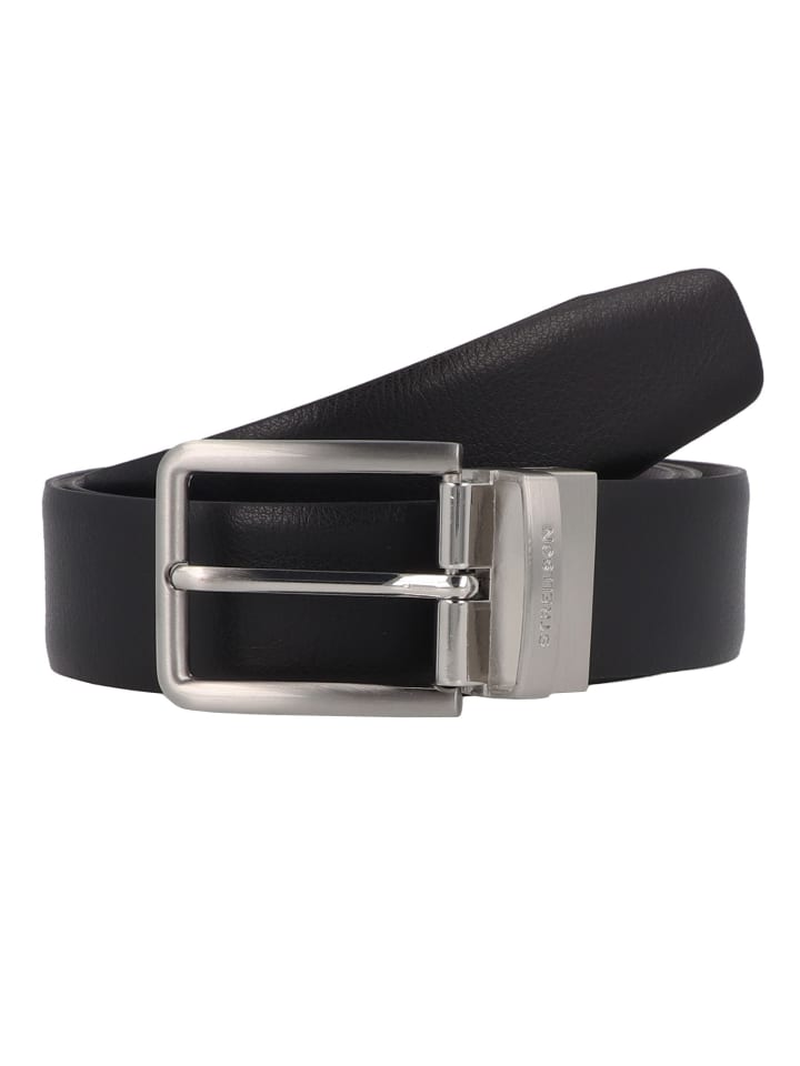 Wendegürtel Leder black-d'brown