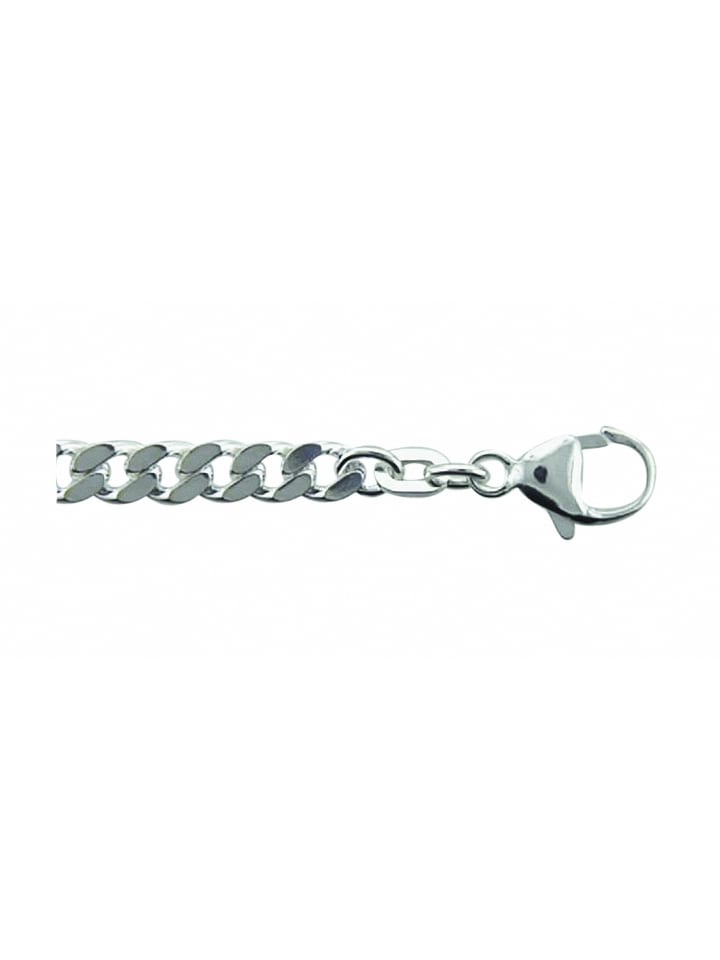 Damen 925 Silber Flach Panzer Halskette 55 cm Ø 4,7 mm in silber