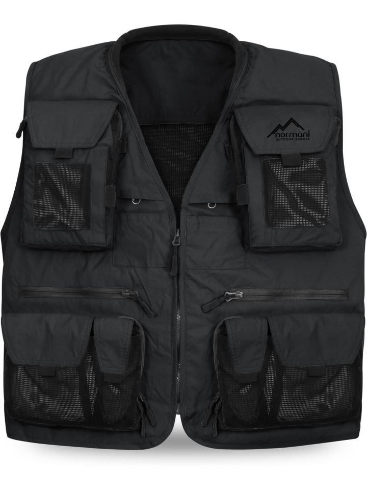 Herren Outdoor-Weste Kajikia in Schwarz/Schwarz