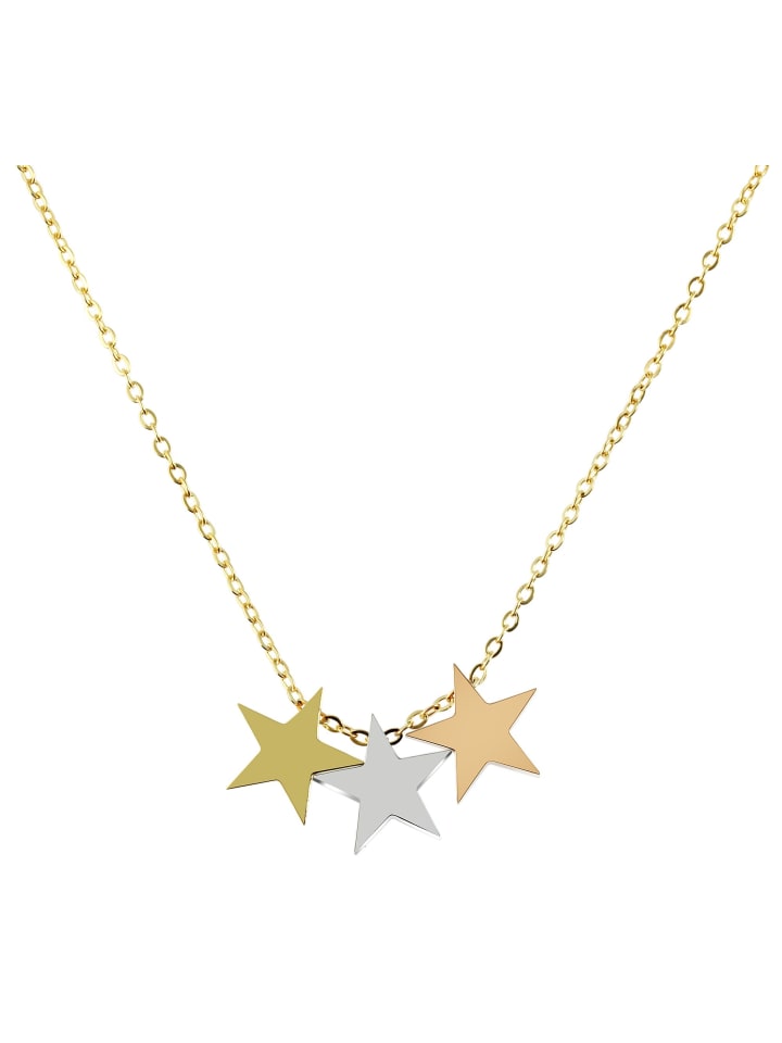 Damen Halskette aus Edelstahl 43 cm in gold