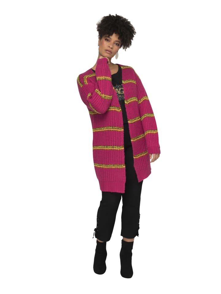 Strickjacke in fuchsia pink