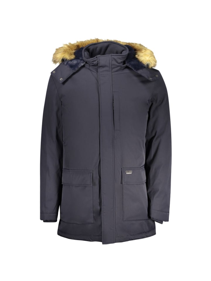 Blau Beige Polyester Damen Jacke