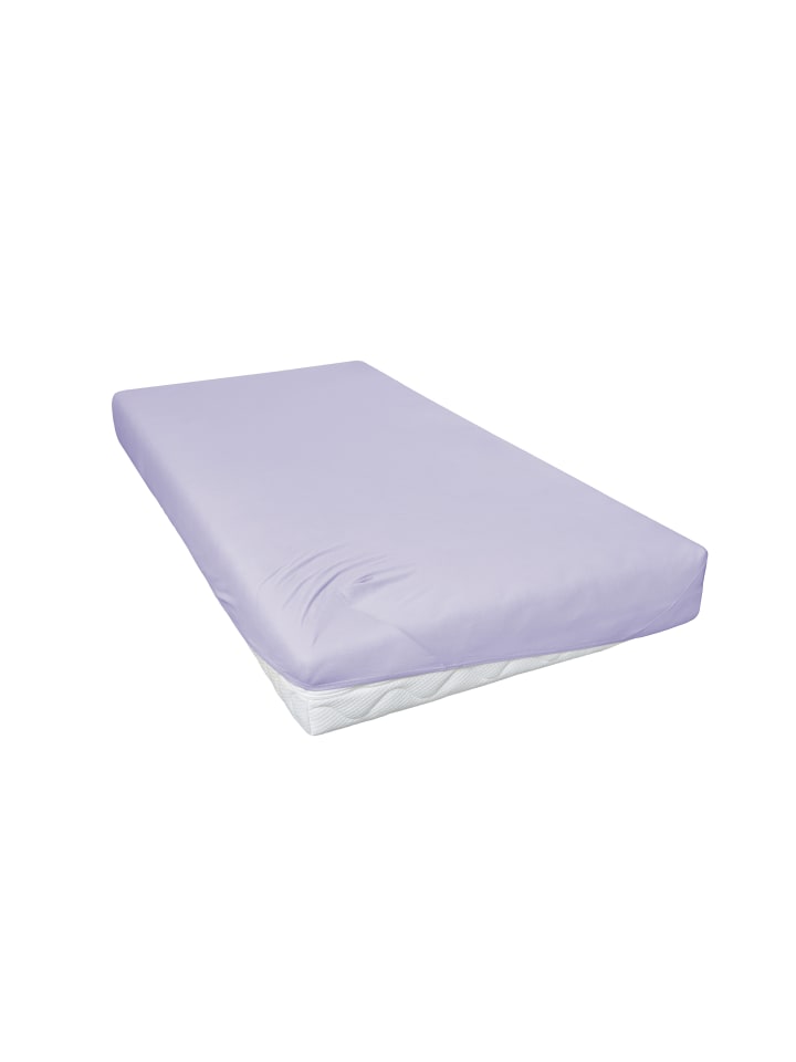 H.G. Hahn Spannbetttuch Primera Elastan Feinjersey in lavendel