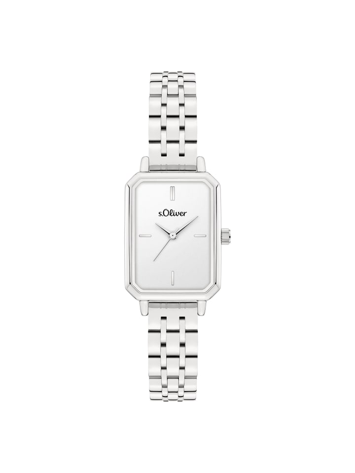 Armbanduhr The Rectangular in silber