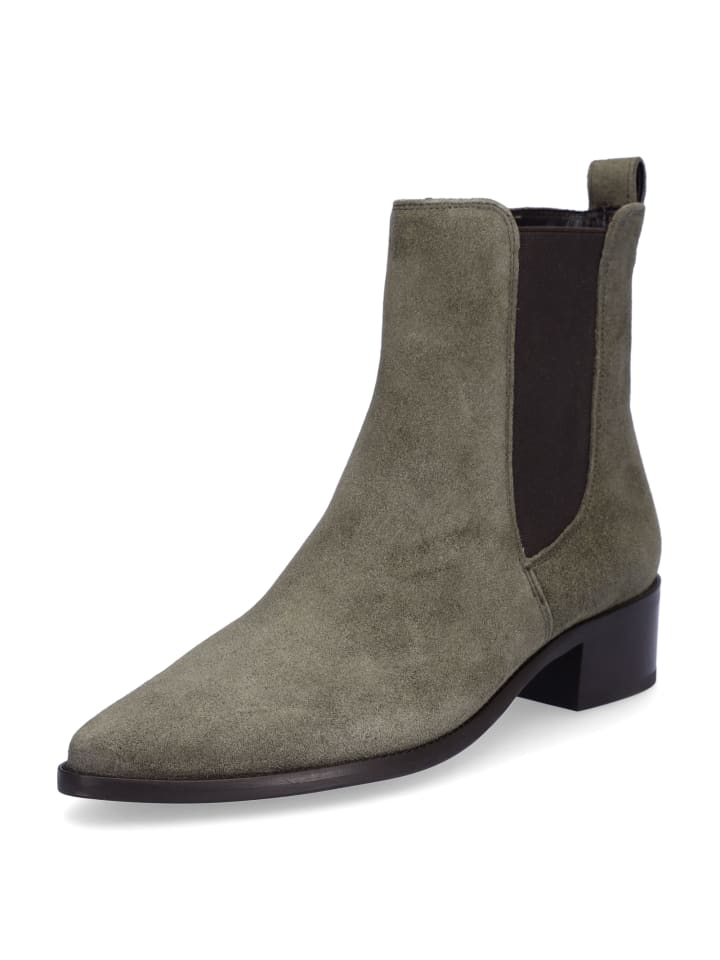 Stiefelette in Oliv