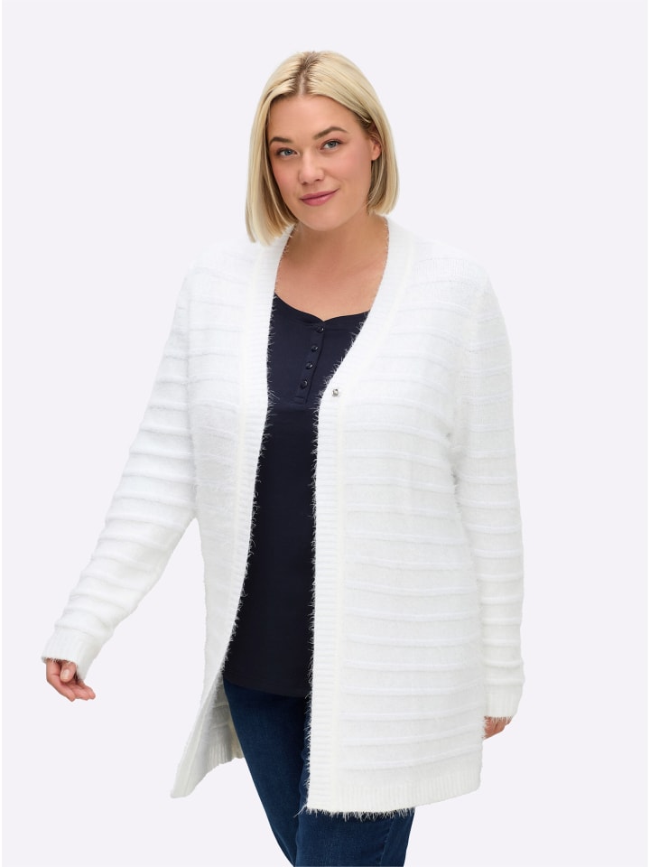 Strickjacke in ecru