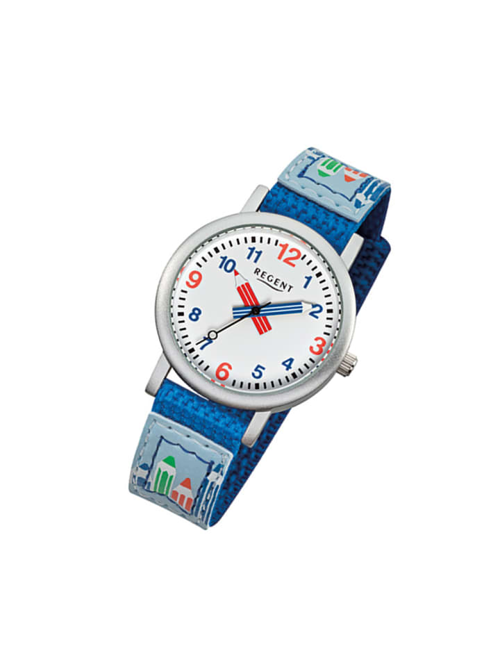 Analog-Armbanduhr Regent Kinderuhren blau klein (ca. 29mm)
