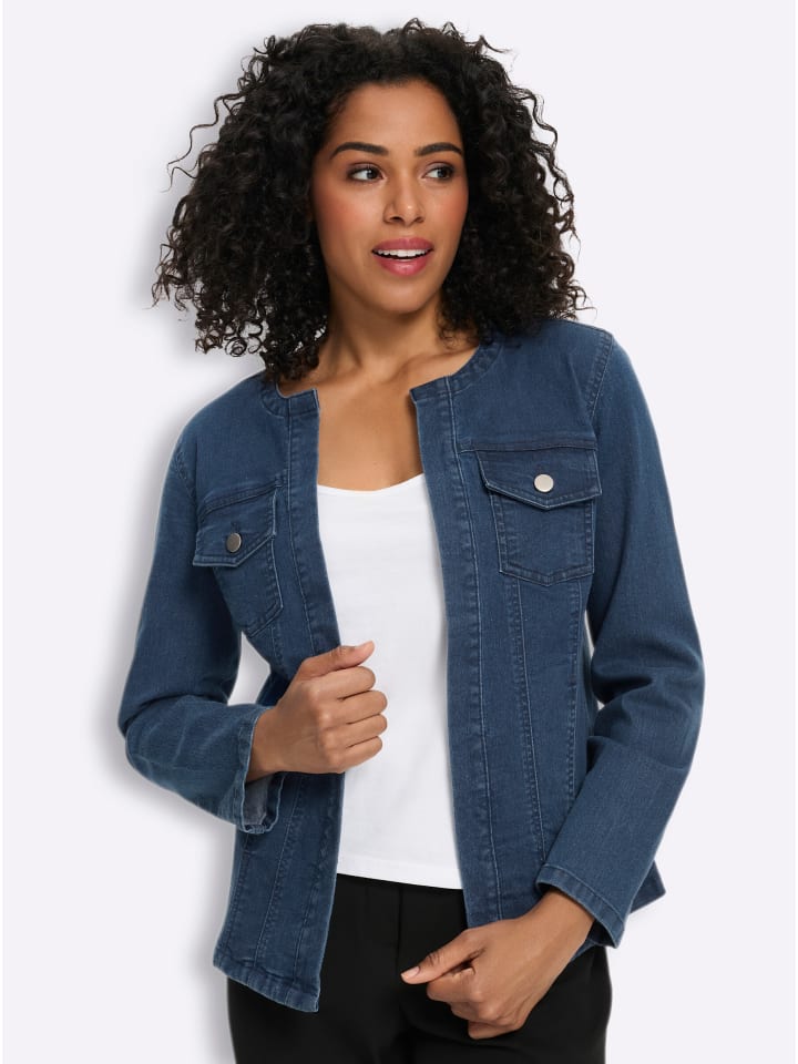 Jeans-Jacke in blue-stone-washed