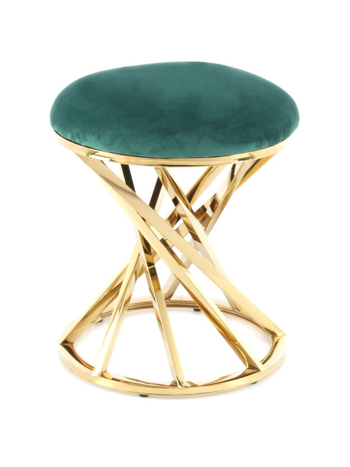 Hocker Wesley 325 in grün - gold