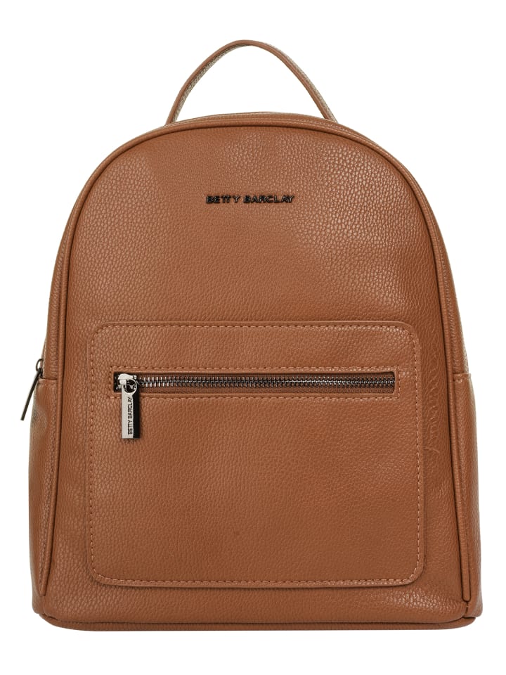 Rucksack Kunstfaser in cognac