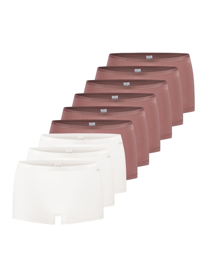 Short Slip GO Daily Cotton in Braun / weiß