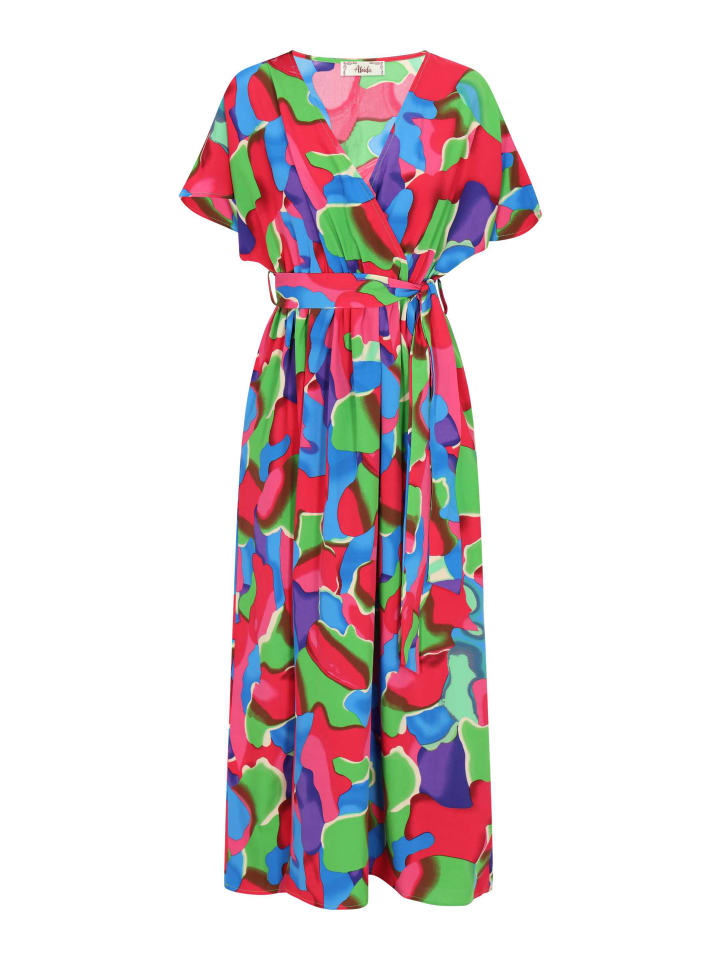 Women Dress in Pink Multicolor