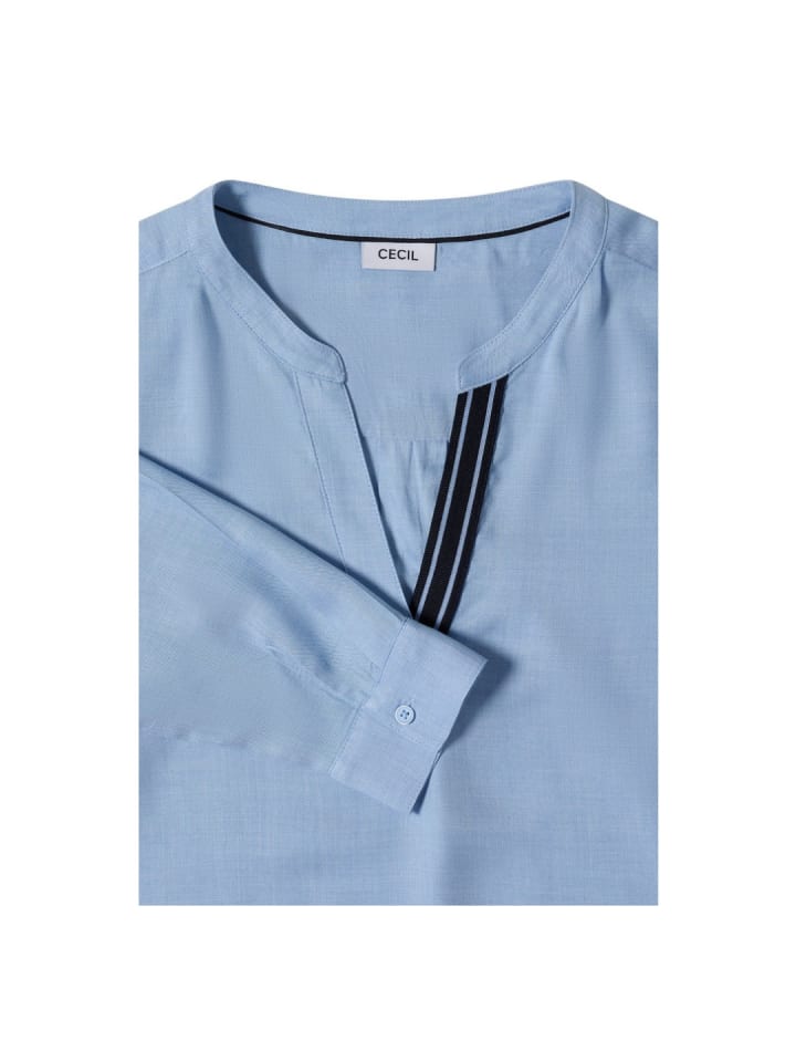 Langarmbluse in blouse blue melange