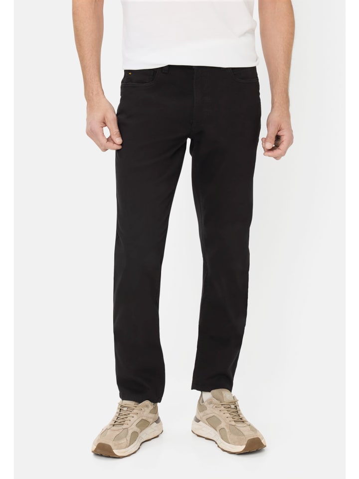 Regular Fit 5-Pocket-Hose in Schwarz