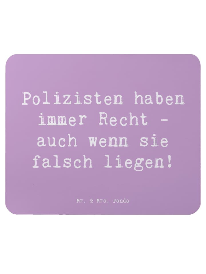 Mousepad Spruch Polizist Humor mit Spruch in Lavendeltraum