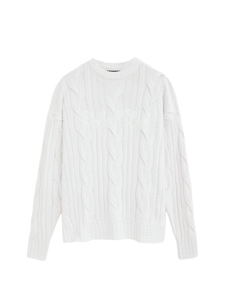 Pullover MAN NAVIGLI LONG SLEEVE RELAXED FIT in weiß